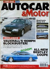AUTOCAR MAGAZINE 18-JUL-90 -