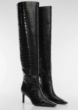 MANGO Croc Print Stiletto Heel