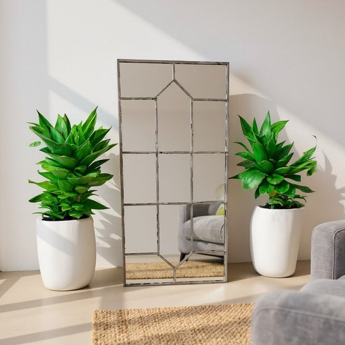 Framed rustic mirror wall - framed,