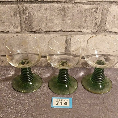 Vintage set etched floral - vintage,