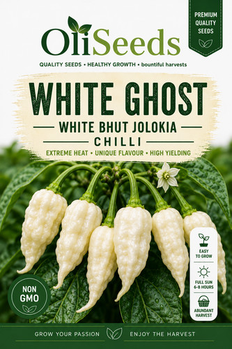 White ghost chilli - white, bhut