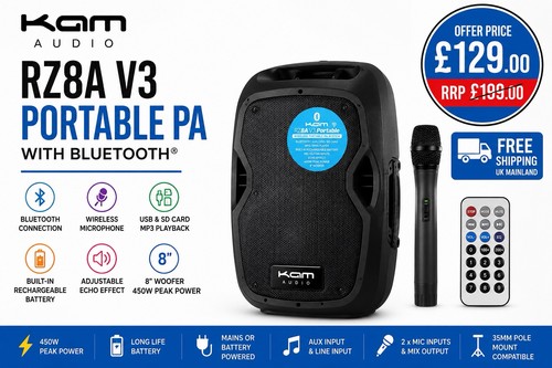 New kam rz8a portable - rz8a, v3