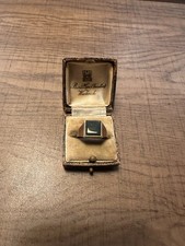 mens 375 9ct yellow gold jade