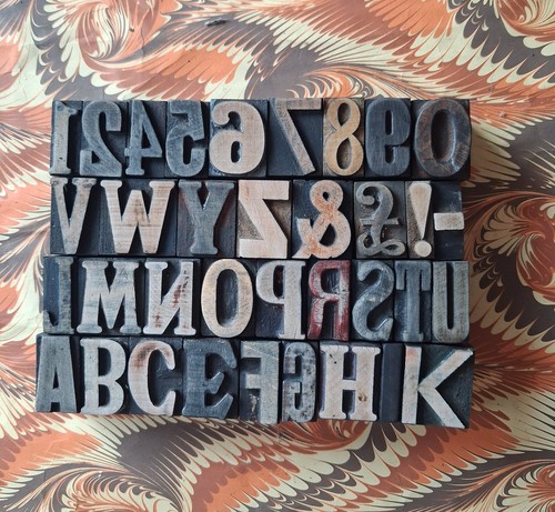 Vintage wooden letterpress - vintage,