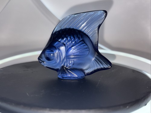 Lalique angel fish sapphire - lalique,