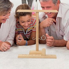 Hook and Ring Toss Battle Game Wooden Interactive Home Party Drinking Adult Toys