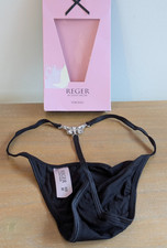 Janet Reger London Black Thong