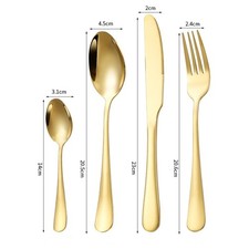 4PCS Flatware Set Service for 1 Premium Stainless Steel Cutlery Dinning Set
