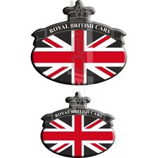 Kit n. 2 Stickers Union Jack bandiera inglese Range Rover Nero/Nero