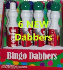 Bingo Dabbers 6 of large (40cc) Tallon  pens with screw top