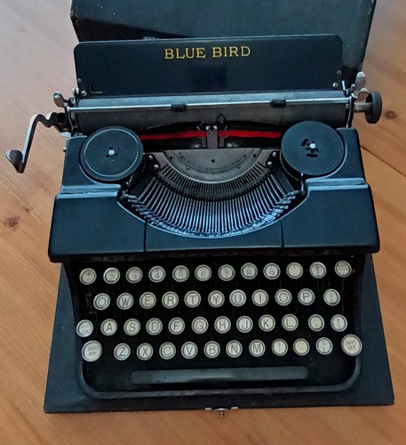 Vintage blue bird - blue,