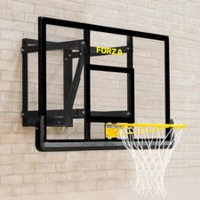 FORZA Wall Mounted Basketball Hoop & Backboard | ADJUSTABLE HEIGHT | Kids/Adults