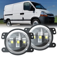 4 Inch LED Front Round Fog Lights Lamps Set L+R DRL For Renault Master 2006-2013