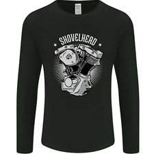 Shovelhead Motorcycle Engine Biker Mens Long Sleeve T-Shirt
