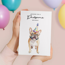 French Bulldog Birthday Card