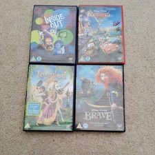 4x Disney Movies DVD Bundle inc Brave, Tangled, Cars 2 & Inside Out - PAL REG 2
