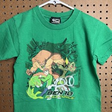 Vintage Ben 10 Shirt Youth Kids Boys 6/7 Green Cartoon Network Y2K 2000s