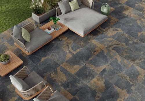 Black terracotta slate - black, &