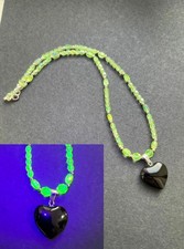 Uranium Vaseline Glass Beaded