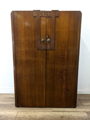 Wardrobe art deco oak - art,