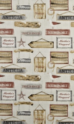 Nautical curtain fabric per - nautical,