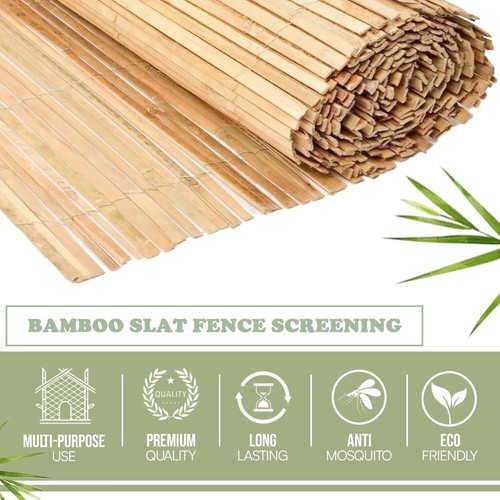 Bamboo slat fence - bamboo, roll