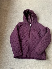 Quba & Co Padded, fleece Lined Burgundy Jacket Size 14 VGC Xtra Warm