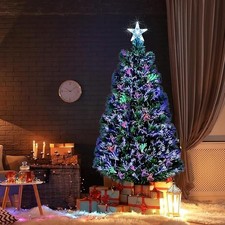 Christmas Tree Artificial Green Fiber Optic Color-Changing Xmas Tree