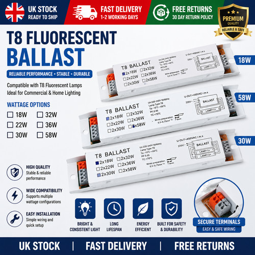 Electronic ballast 2x18w - t8,