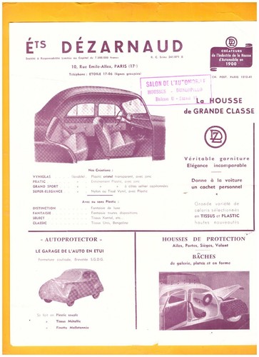 Paris car covers - (xvii°),