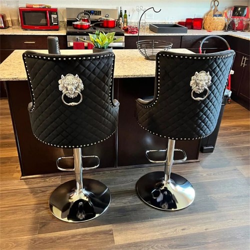 Swivel velvet bar stool - bar,