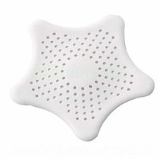 SILICONE SINK STRAINER WHITE Kitchen Bath Waste Drain Hair Catcher Filter NEW UK