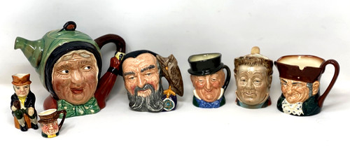 Toby teapot mugs lot 7 - of,