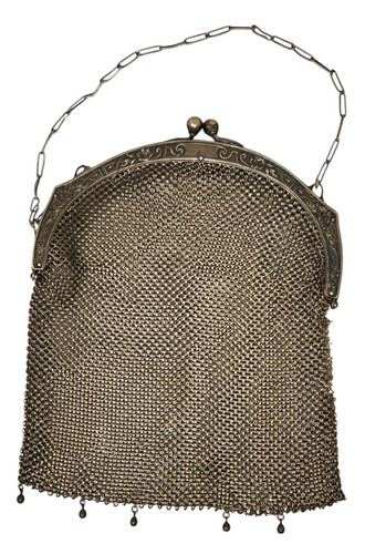 Antique german silver mesh - silver,