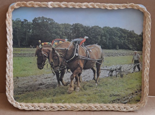 Vintage horse plough wicker - vintage,