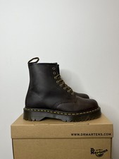 DR MARTENS 1460 BEX BROWN CRAZY HORSE LEATHER LACE UP BOOTS UK 8 
