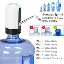 White/Black Water Bottle Pump