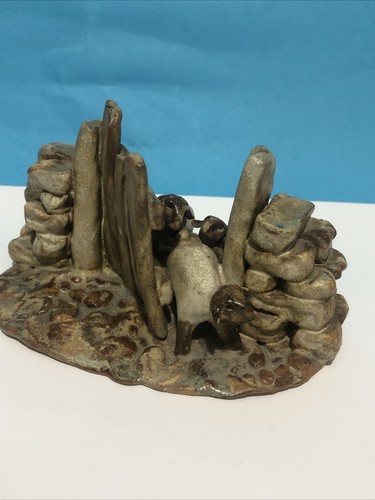 Sheep exiting gate - gate, a