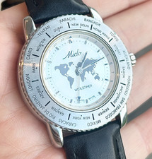 A Vintage Mido Worldtimer 5200