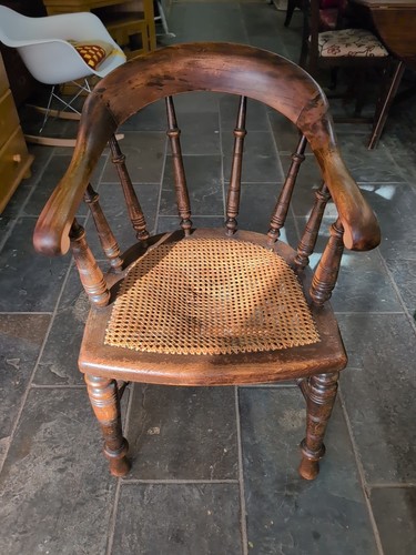 Smoker cane seated armchair - cane,