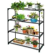 4 Tier Garden Greenhouse Shelving Steel Staging Shelving Plant Racking Staging