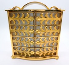 Antique Imhof Gold Table Clock Hand-wound analog 2-hand made in Swiss