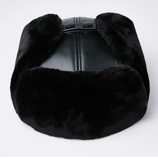 Men Leather Hat Cap Ski