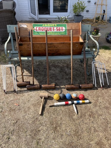Jaques croquet complete boxed - jaques,