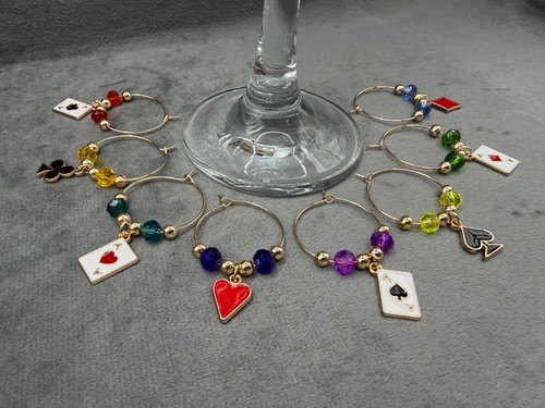 Playing cards wine - cards, glass