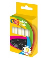 Pack of 12 White Chalk Sticks