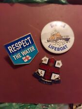 H/RNLI Pin Brooch Pin Badge Vintage Set
