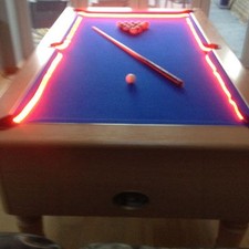Bar Billiard Pool Table Bumper LED RGB Colour Changing Lights Remote Controlled