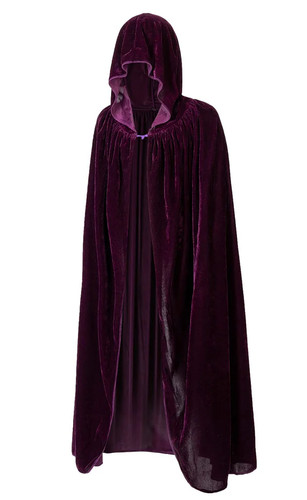 Unisex velvet hooded cloak - unisex,