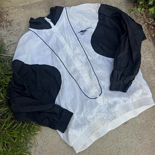 Reebok men white black - men's, l